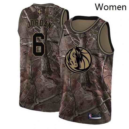 Womens Nike Dallas Mavericks 6 DeAndre Jordan Swingman Camo Realtree Collection NBA Jersey
